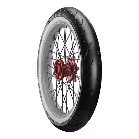 Avon Cobra Chrome MT90B16 (130/90B16) White Wall Front Tyre (74H Rating) AV91