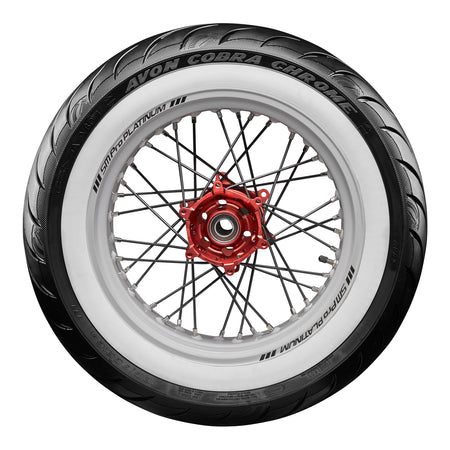 Avon Cobra Chrome 150/70VB18 White Wall Rear Tyre (76V Rating) AV92