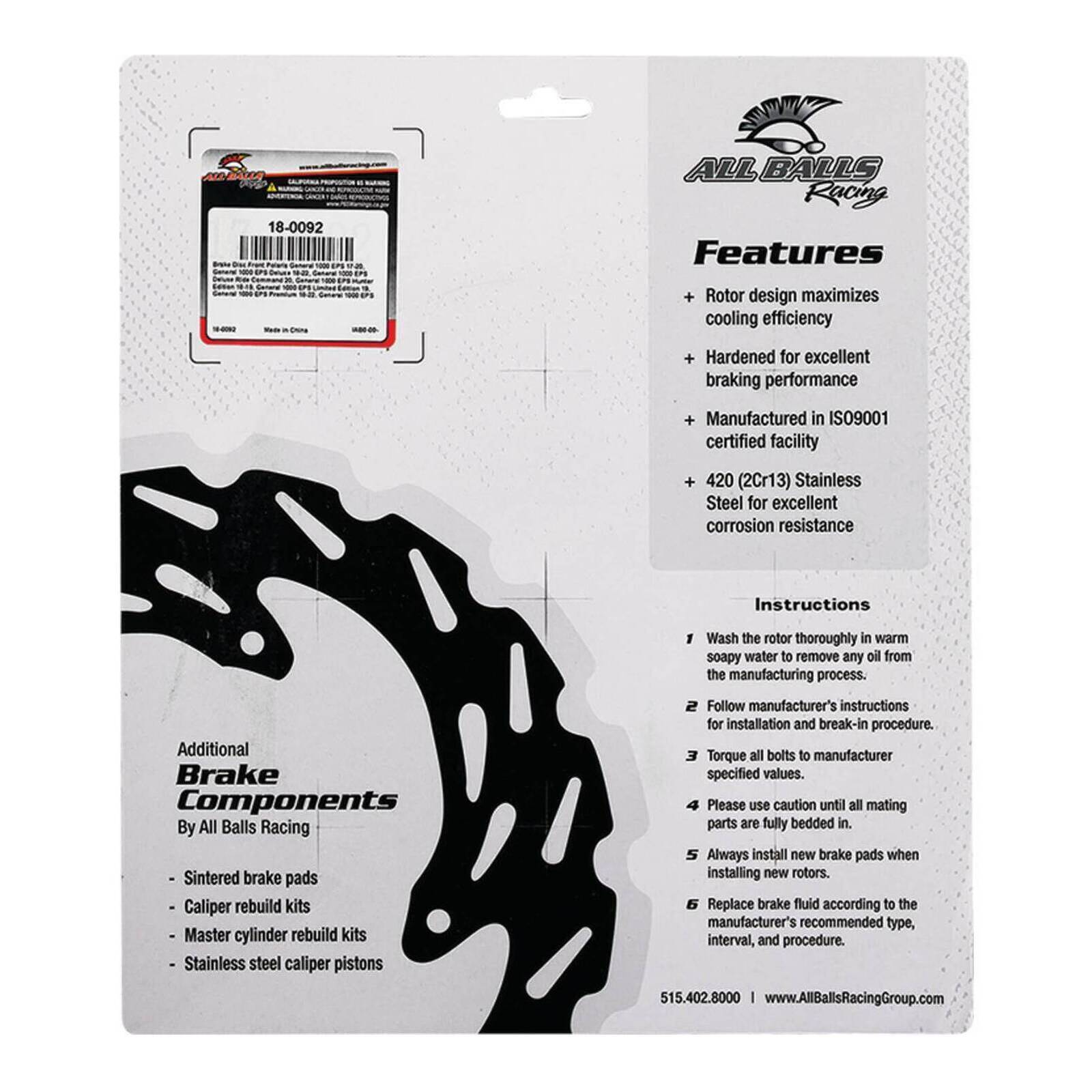 Front / Rear Brake Disc 18-0092