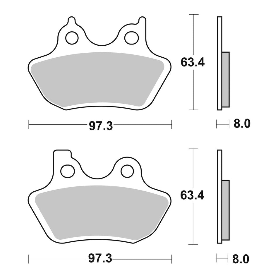 Brembo Prime Brake Pad Sinter Rear 07HD16SP