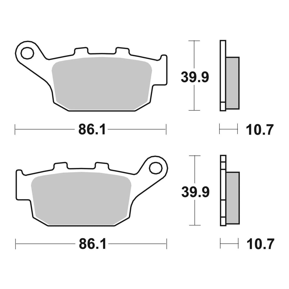 Brembo Prime Brake Pad Sinter Rear 07HO27SP