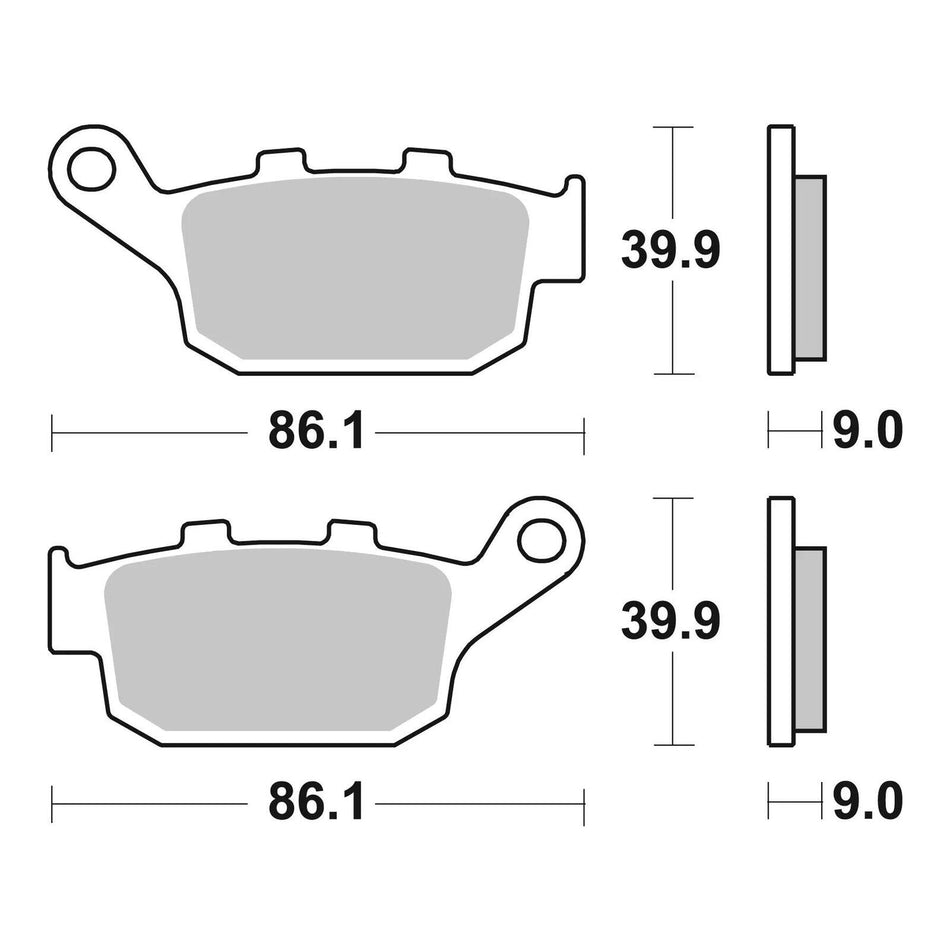 Brembo Prime Brake Pad Sinter Rear 07HO53SP