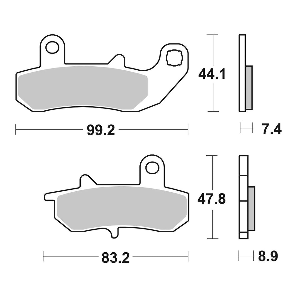 Brembo Prime Brake Pad Sinter Rear 07SU17SP