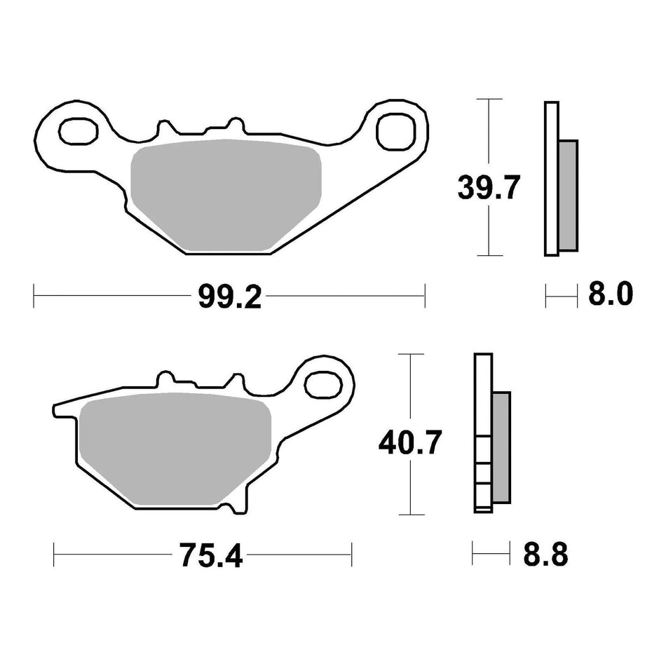 Brembo Prime Brake Pad Sinter Rear 07SU31SD