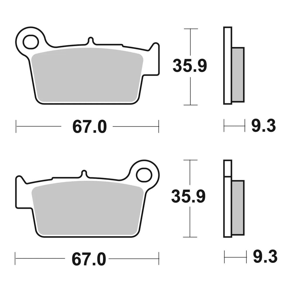 Brembo Prime Brake Pad Sinter Rear 07YA41SD
