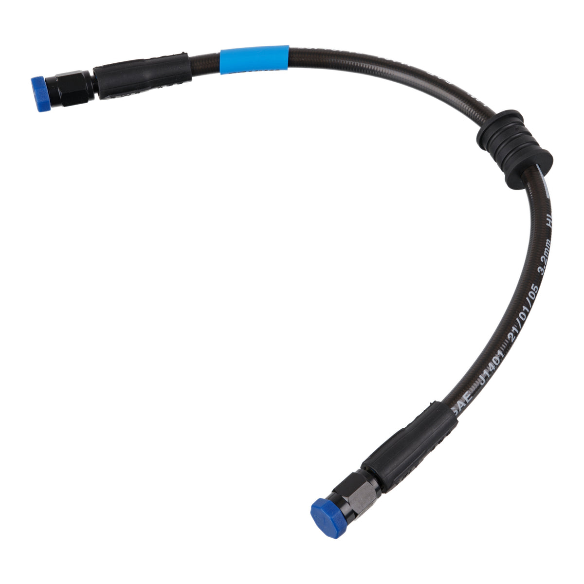 Whites Premade Brake Line - 350mm - (Dark Smoke)