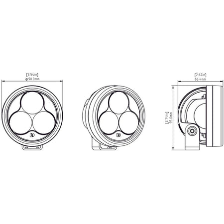 Denali D3 LED Driving Light - DataDim™ Technology - Single