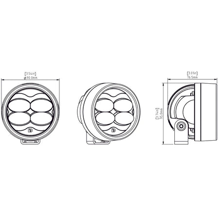 Denali D3 LED Fog Light - DataDim™ Technology - Single