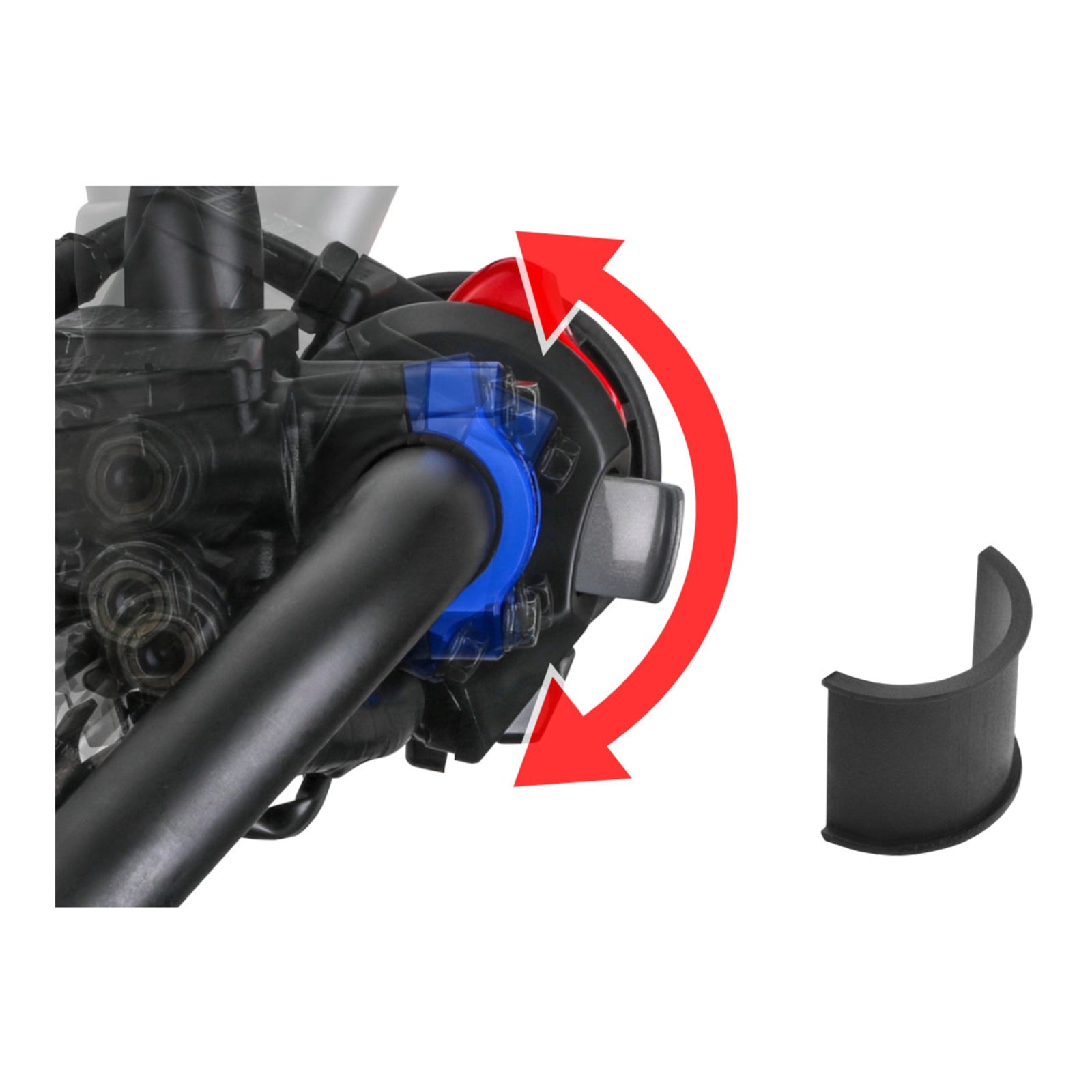 Zeta Rotating Bar Clamp - Brake Side - Blue