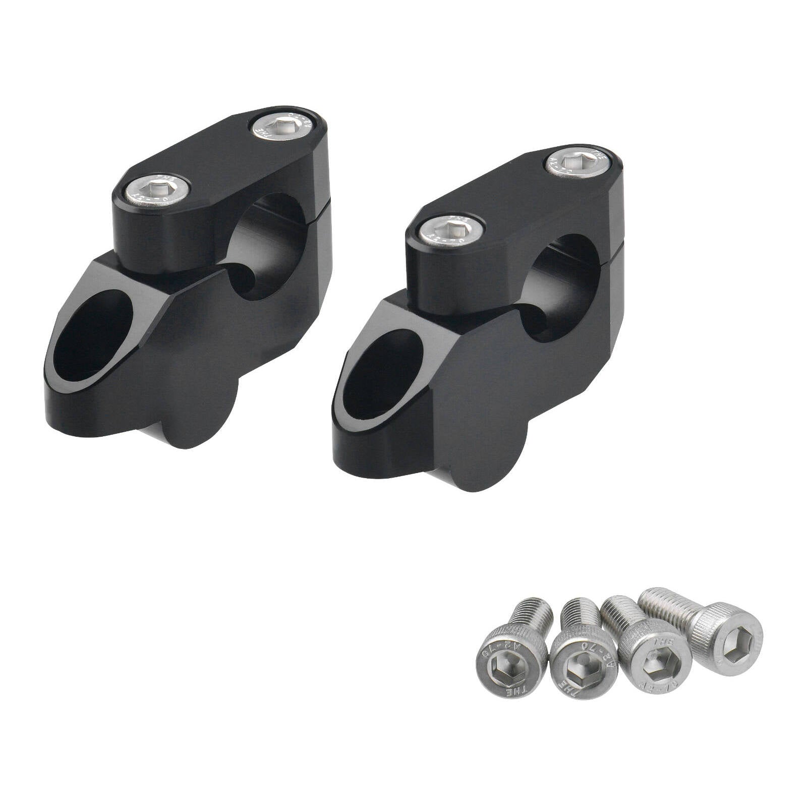 Zeta Handlebar Rise Kit 20mm Offset / 26mm Height - 22.2mm Bar - Black