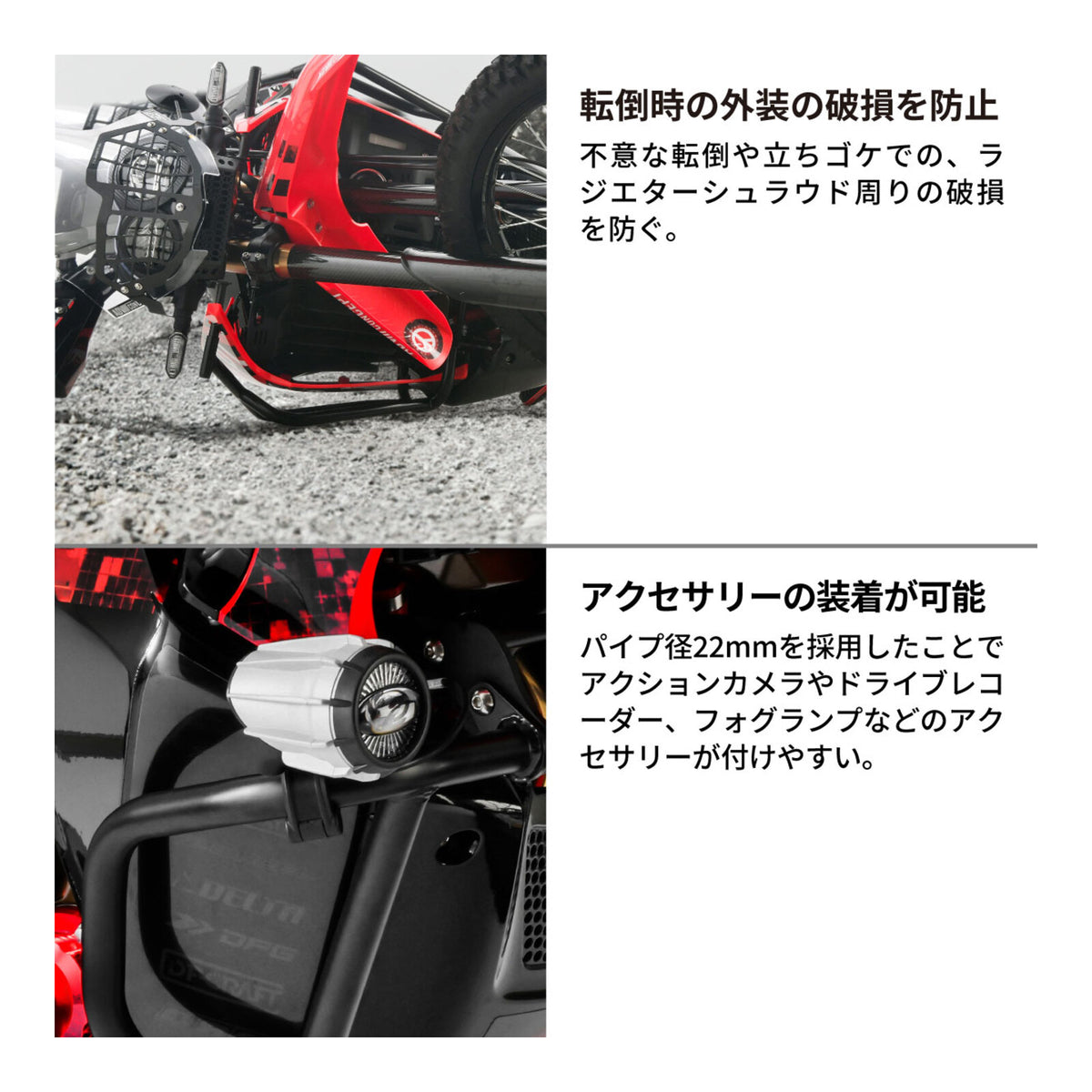 Zeta Pipe Tank Guard- Honda CRF250 Rally/S '21-