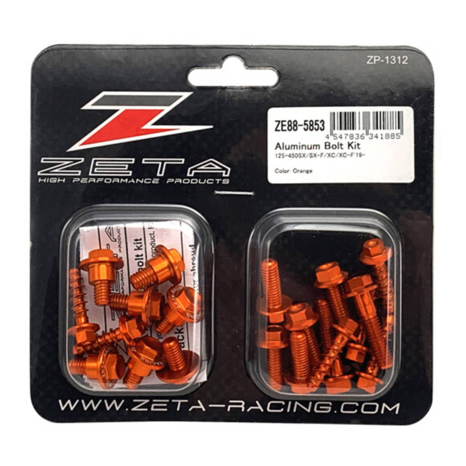 Zeta Aluminium Plastic Bolt Set - KTM SX / SX-F ('19-) - Orange