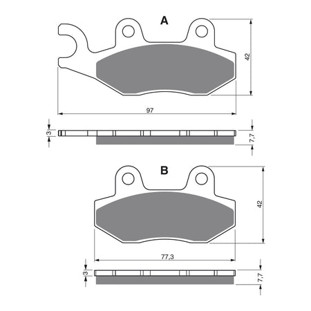 GOLDfren Brake Pads Sintered Sports GF002 - S3 (PH46)