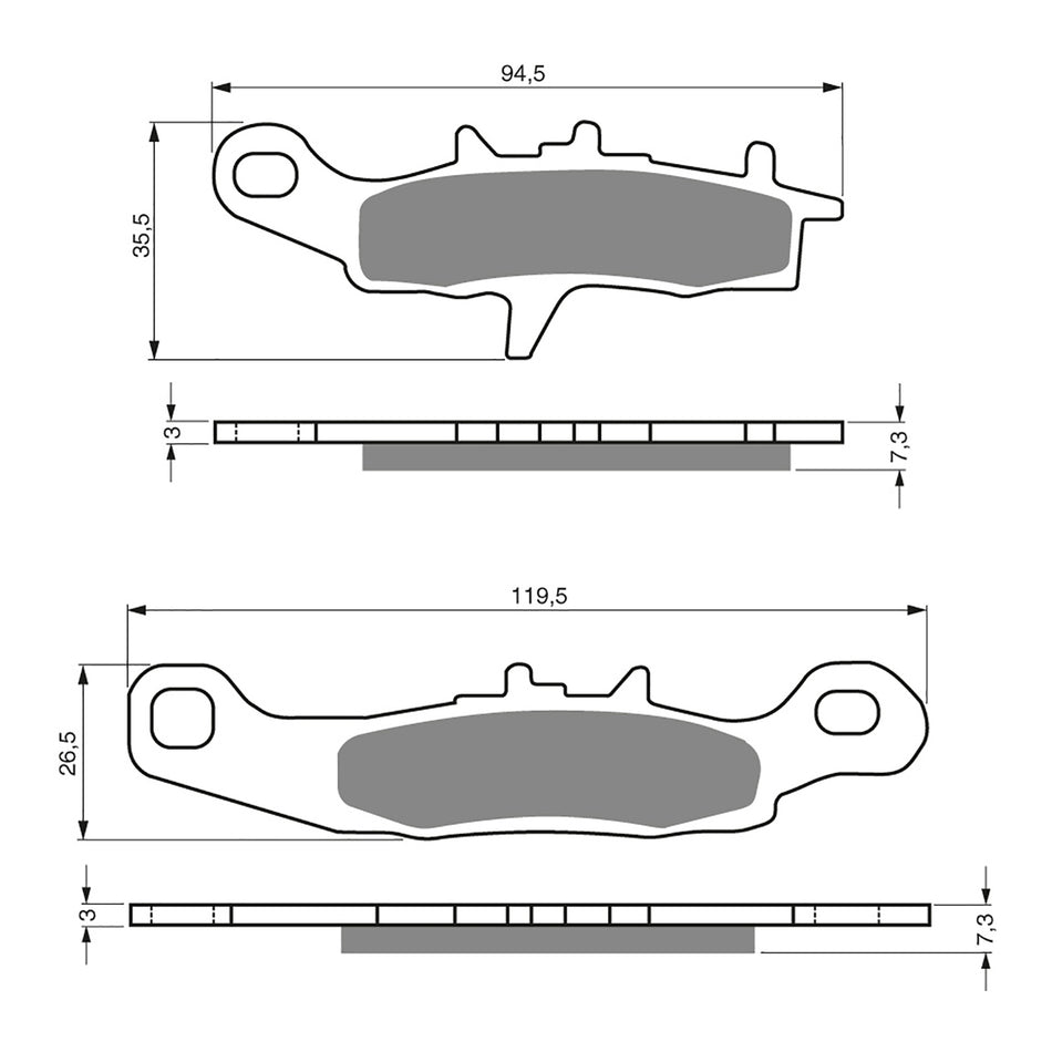 GOLDfren Brake Pads Off-Road Racing GF108 - K5 ( PR244 )