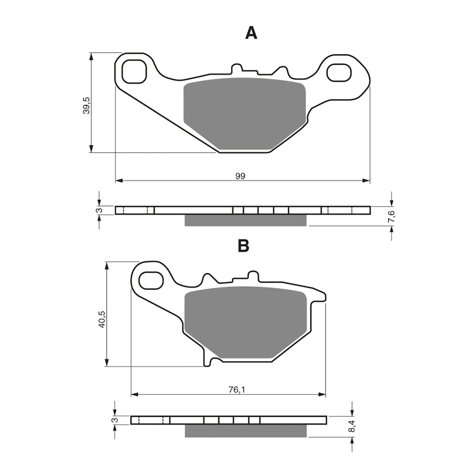 GOLDfren Brake Pads Sintered Sports GF109 - S3 ( PH214 )