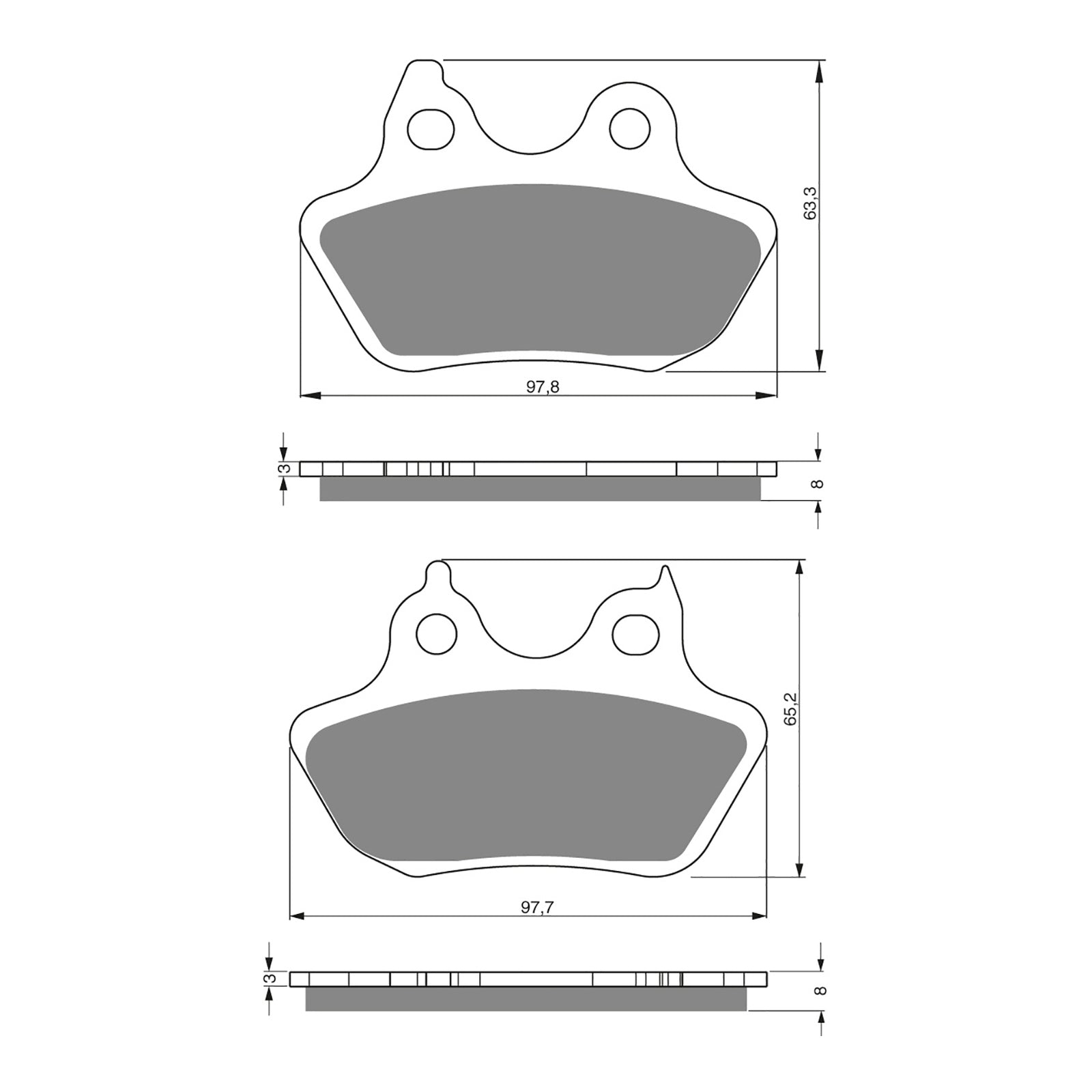 GOLDfren Brake Pads Sintered Sports GF244 - S3 ( PH379 )