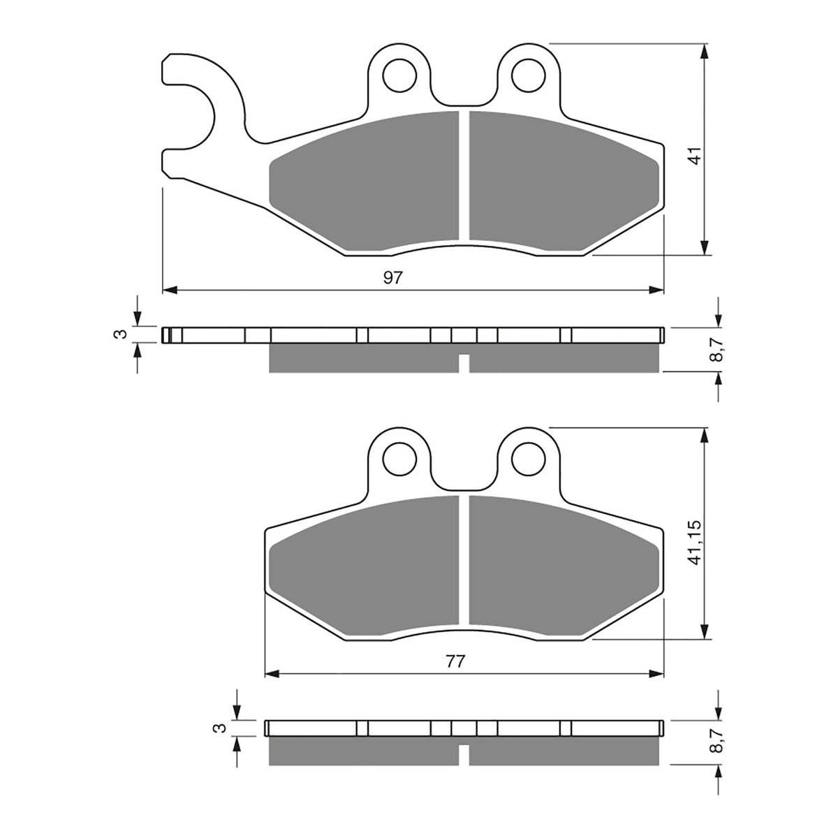 GOLDfren Brake Pads GF293 - S3