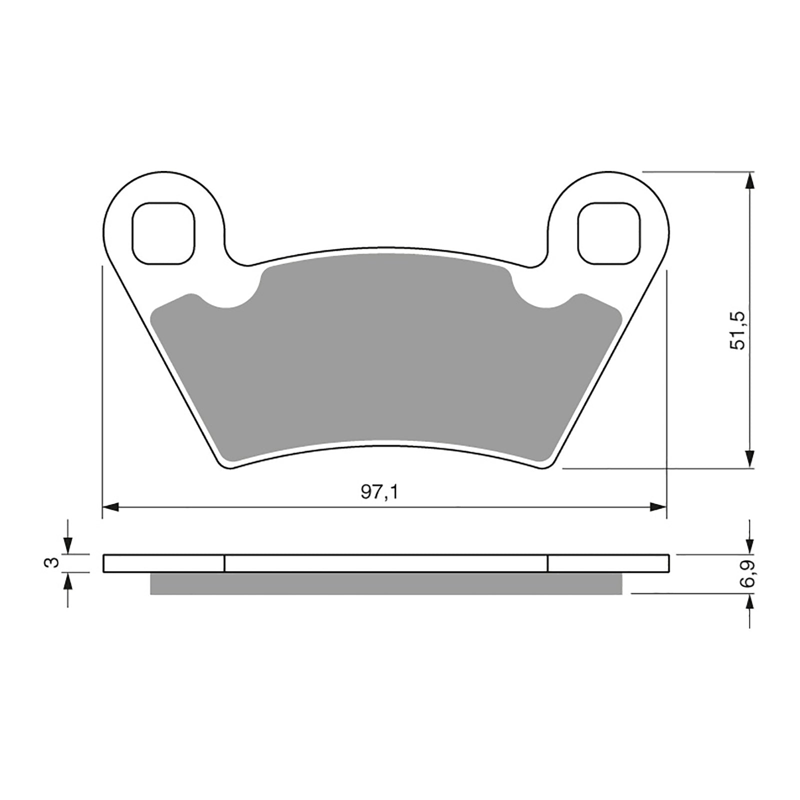 GOLDfren Brake Pads Off-Road Racing GF312 - K5 ( PR315 )