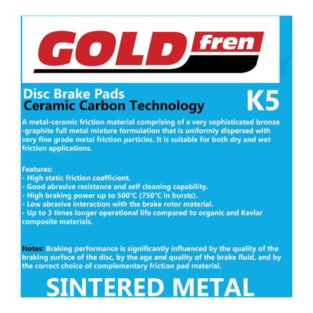 GOLDfren Brake Pads Off-Road Racing GF315 - K5 ( PR345 )