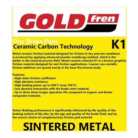 GOLDfren Brake Pads GF377 - K1