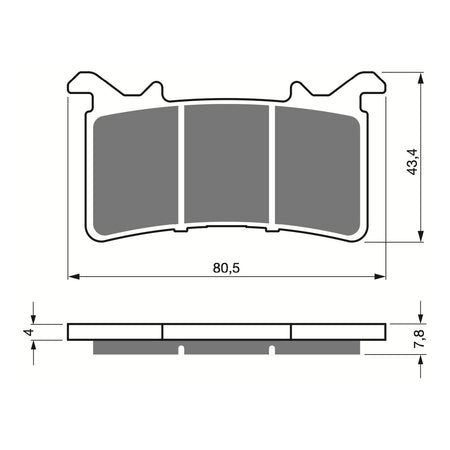 GOLDfren Brake Pads Sintered Sports GF415 - S3