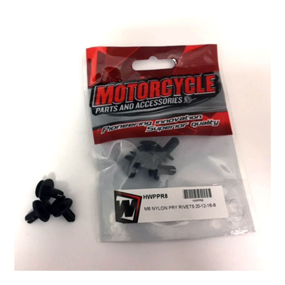 Whites Nylon Pry Rivets - M8 (10 Pack)
