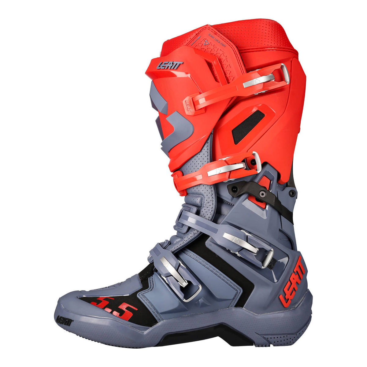 Leatt 2022 5.5 Flexlock Boot - Graphene/Red