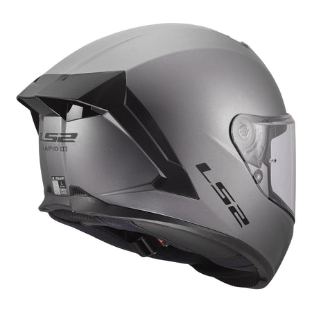 LS2 FF820 Rapid III Solid Helmet - Matte Titanium