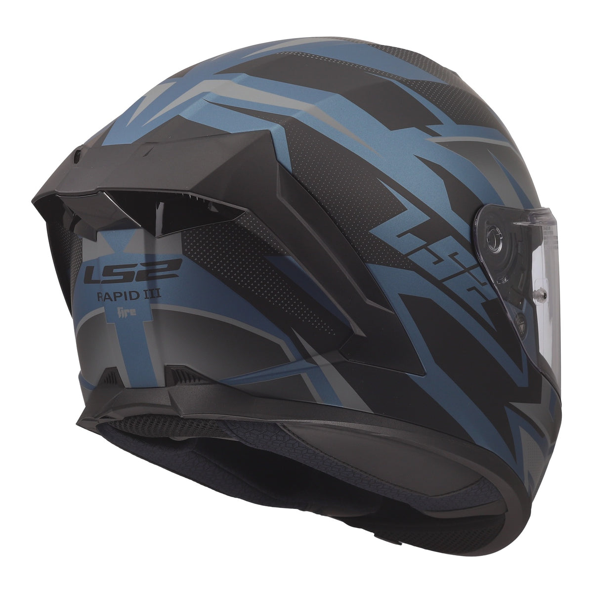 LS2 FF820 Rapid III Xtrem Helmet - Black / Blue Petrol
