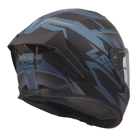 LS2 FF820 Rapid III Xtrem Helmet - Black / Blue Petrol
