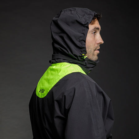 LS2 X-Rain Jacket - Black / Hi-Vis Yellow
