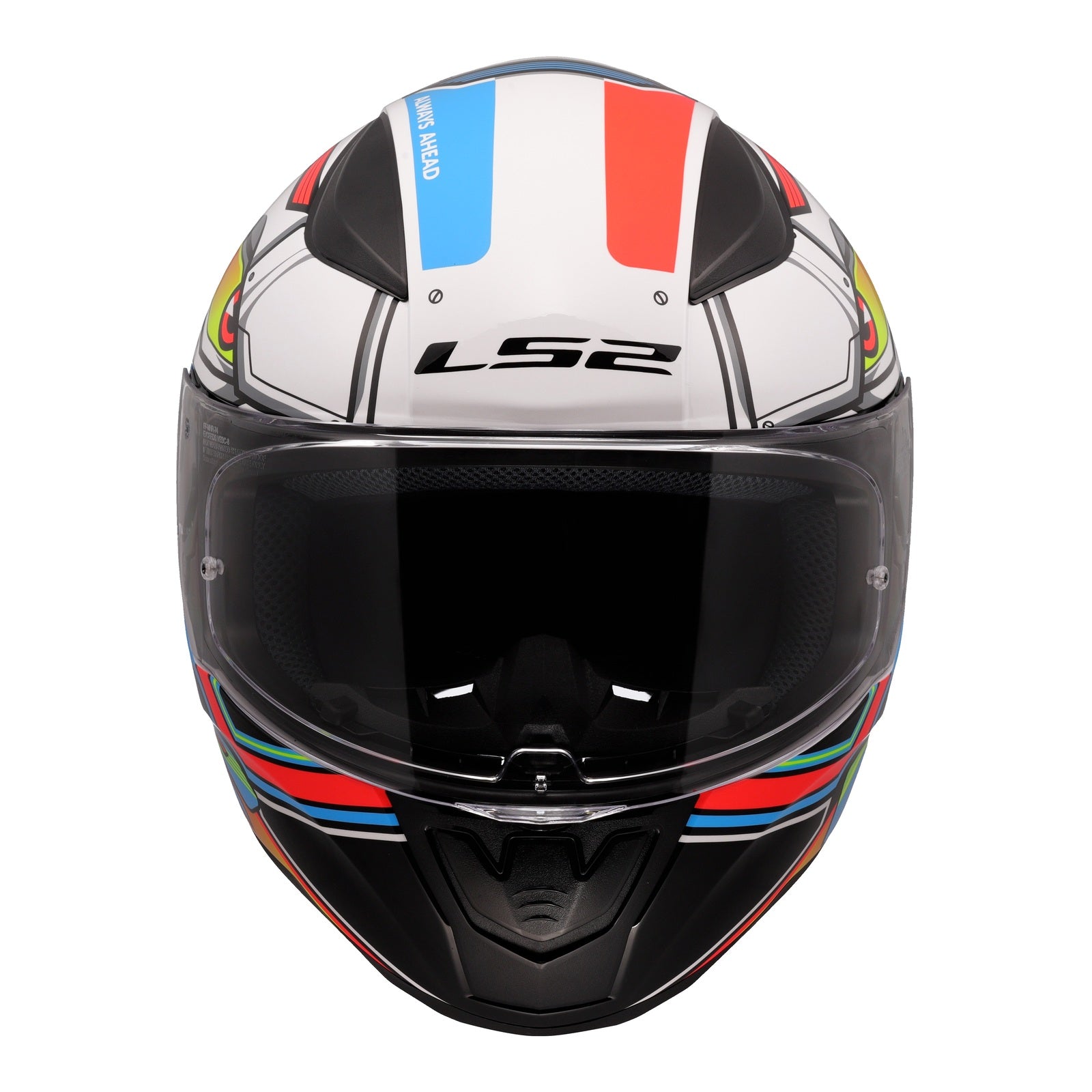 LS2 FF353 Rapid II XDron Helmet - White / Hi-Vis Orange / Blue