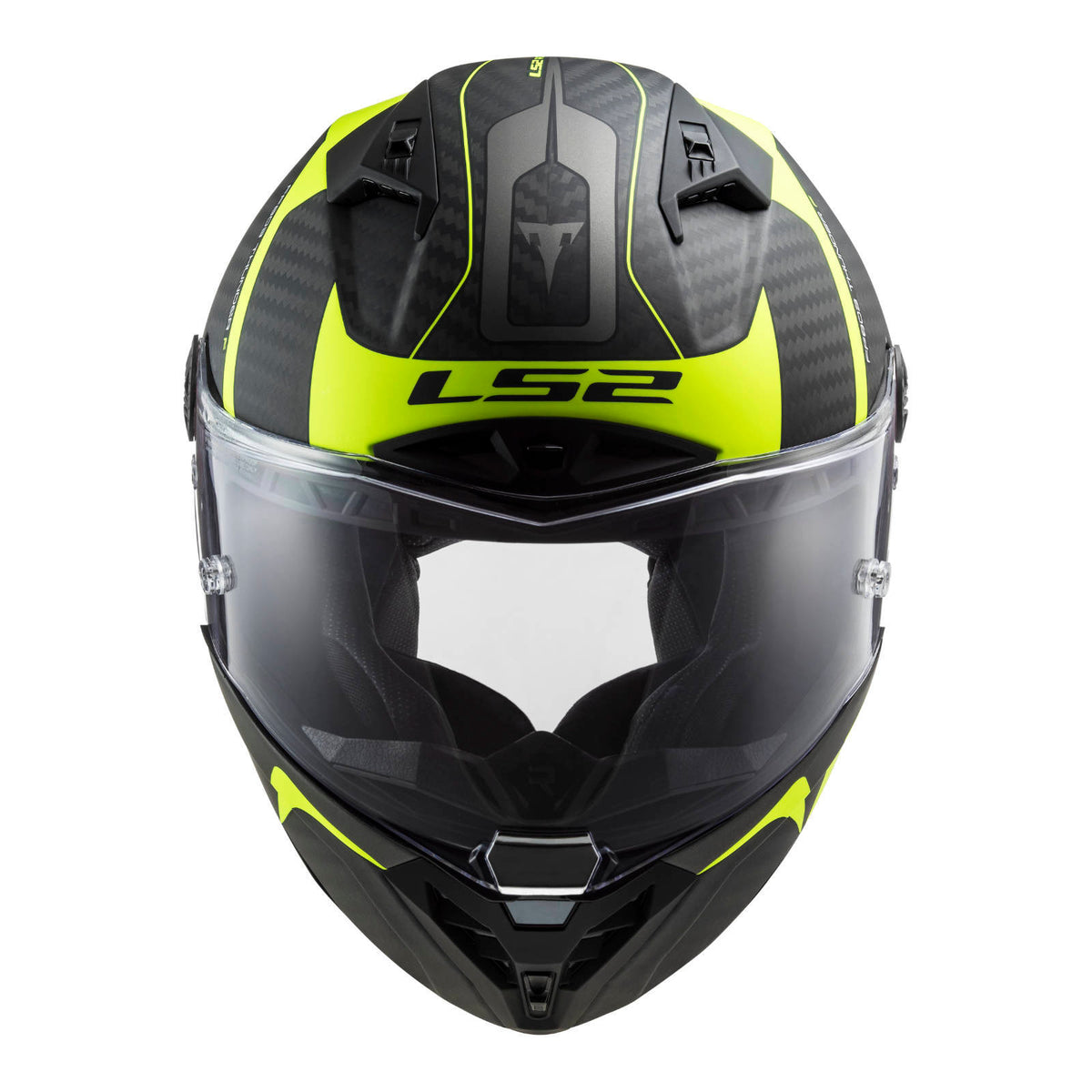 LS2 FF805C Thunder Carbon Helmet -  Matte Carbon / Hi-Vis Yellow