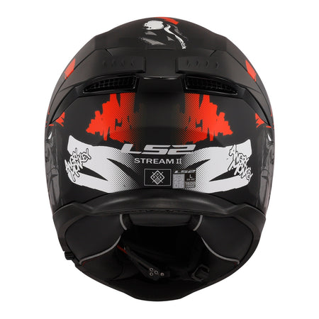 LS2 FF808 Stream II Angry Monkey Helmet - Matte Black / Red 06