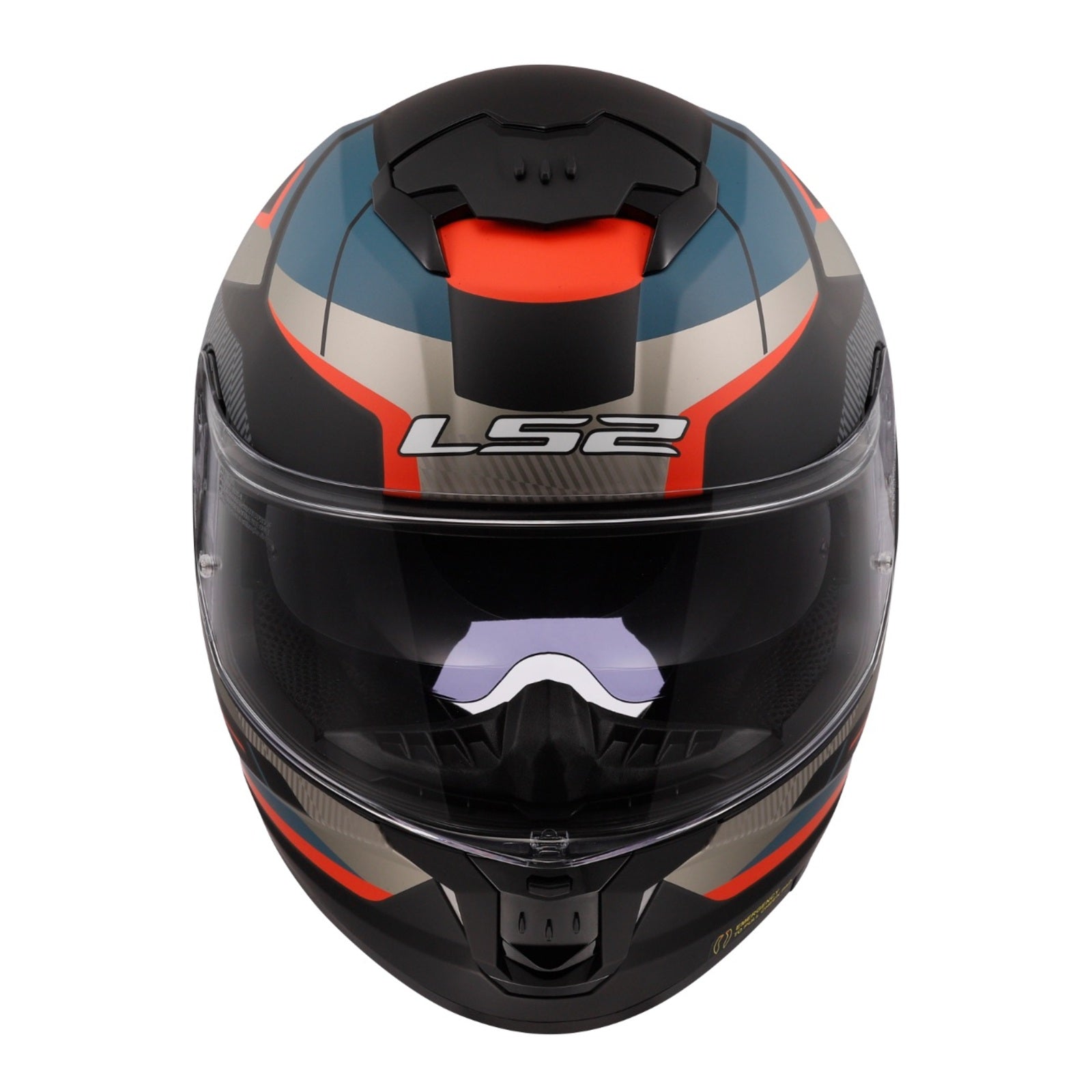 LS2 FF808 Stream II Road Helmet - Matte Black / Blue 06