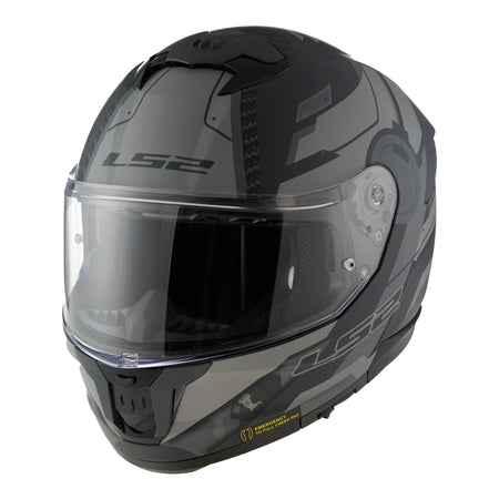 LS2 FF808 Stream II Shadow Helmet - Matte Titanium / Grey 06