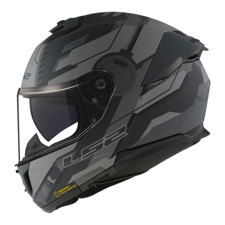 LS2 FF808 Stream II Shadow Helmet - Matte Titanium / Grey 06