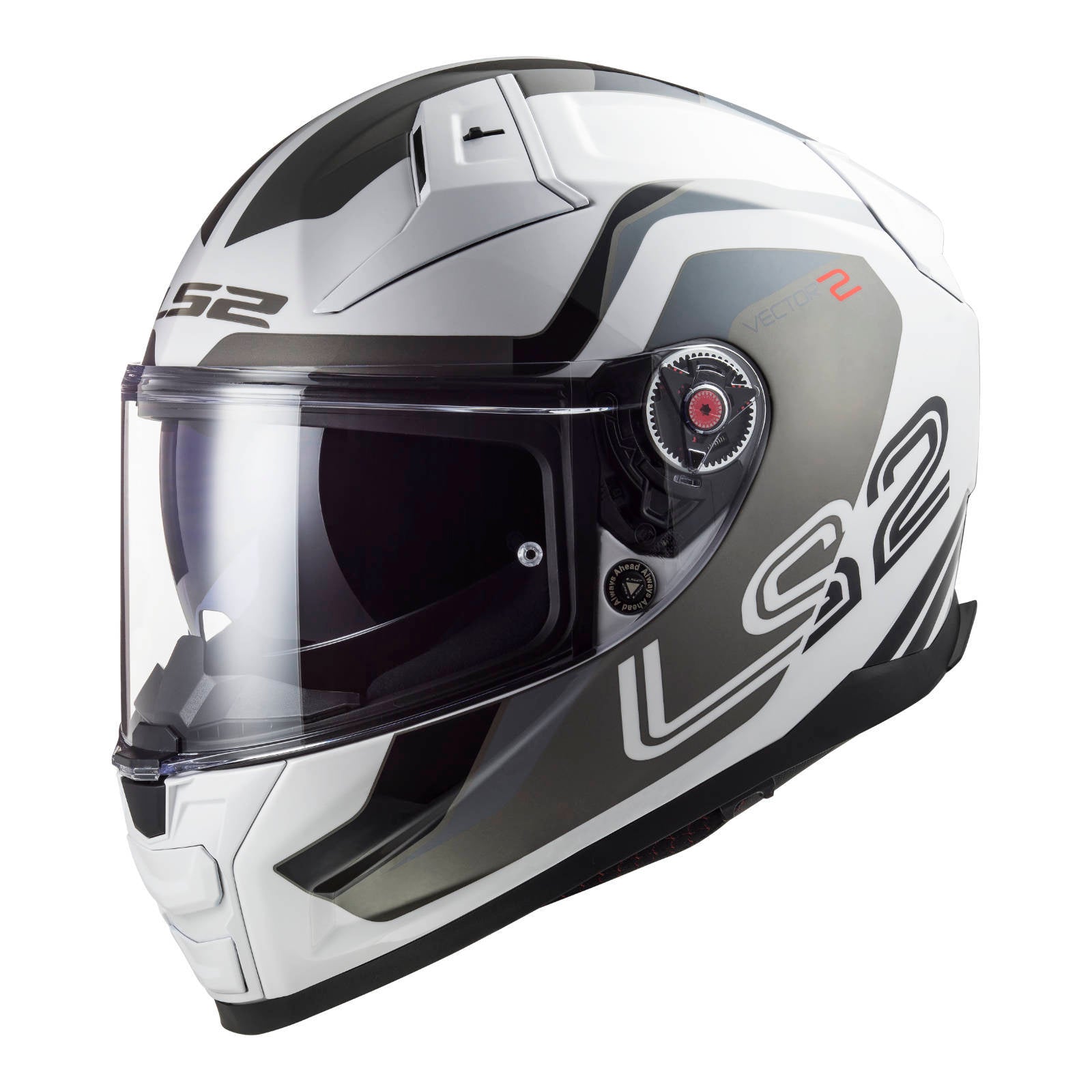LS2 FF811 Vector II Metric Helmet - White / Titanium / Silver