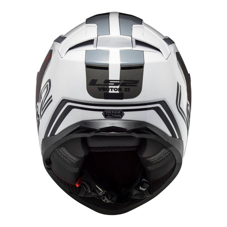 LS2 FF811 Vector II Metric Helmet - White / Titanium / Silver