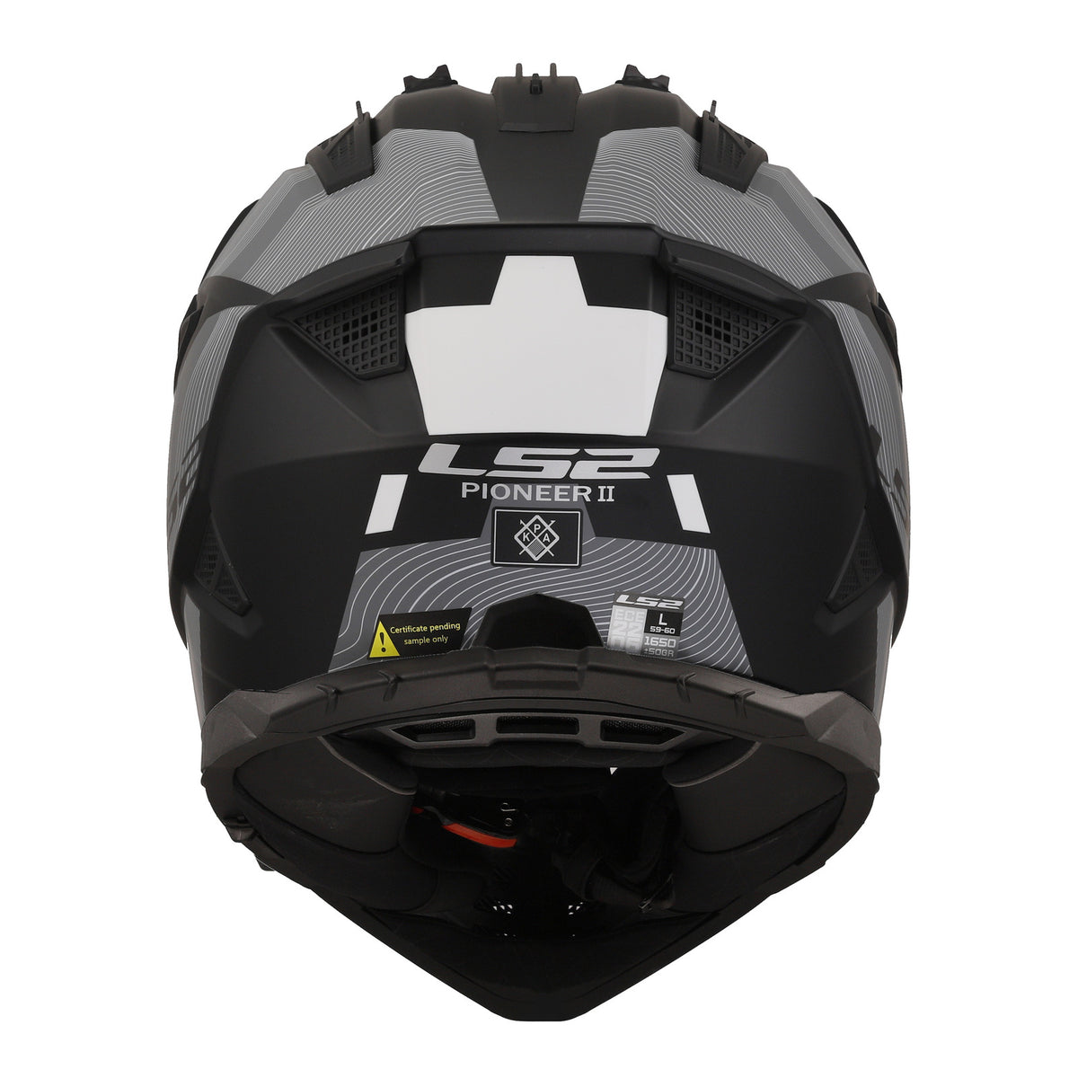 LS2 MX702 Pioneer II Hill Helmet - Matte Black / White 06