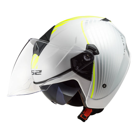 LS2 OF573 Twister II Luna Helmet - White / Silver