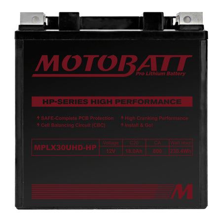 Motobatt Pro Lithium Battery MLX30UHD-HP *4
