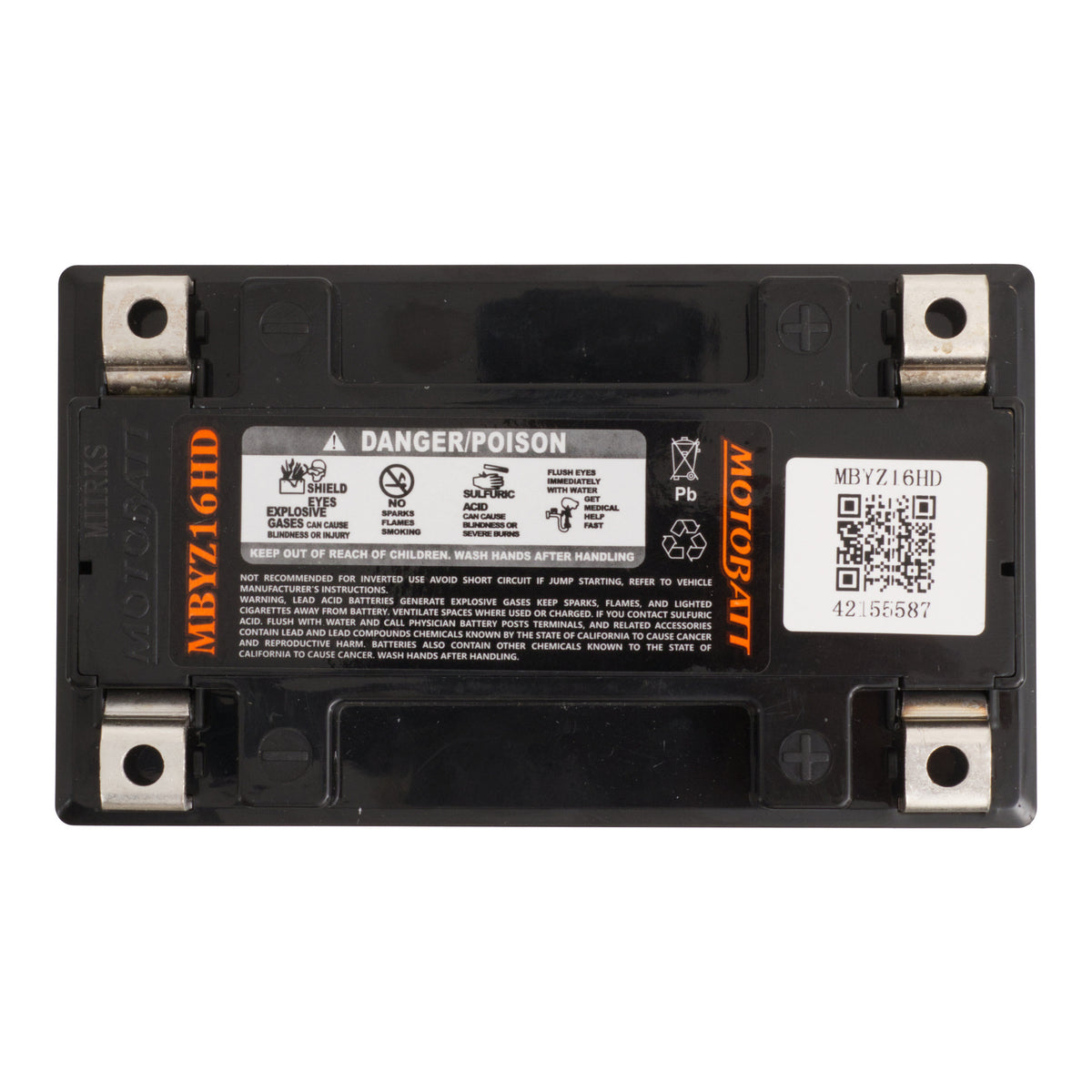 Motobatt Battery Quadflex AGM - MBYZ16HD