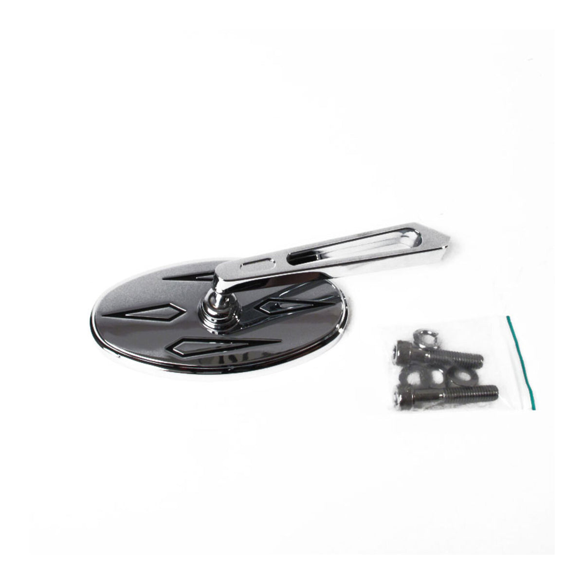 Whites Mirror Oval Cruiser Right-hand Short Stem