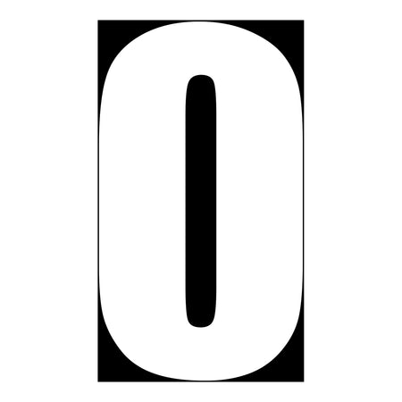 Whites Race Number - White #0 (10 Pack)