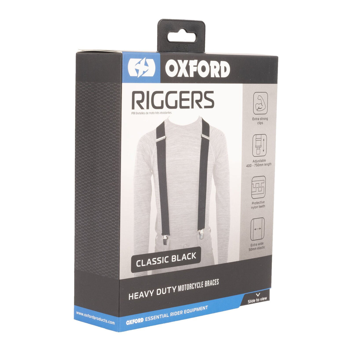Oxford Riggers Braces Classic Black