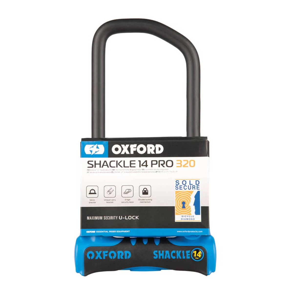Oxford Shackle14 Pro U-lock 320mm X 177mm