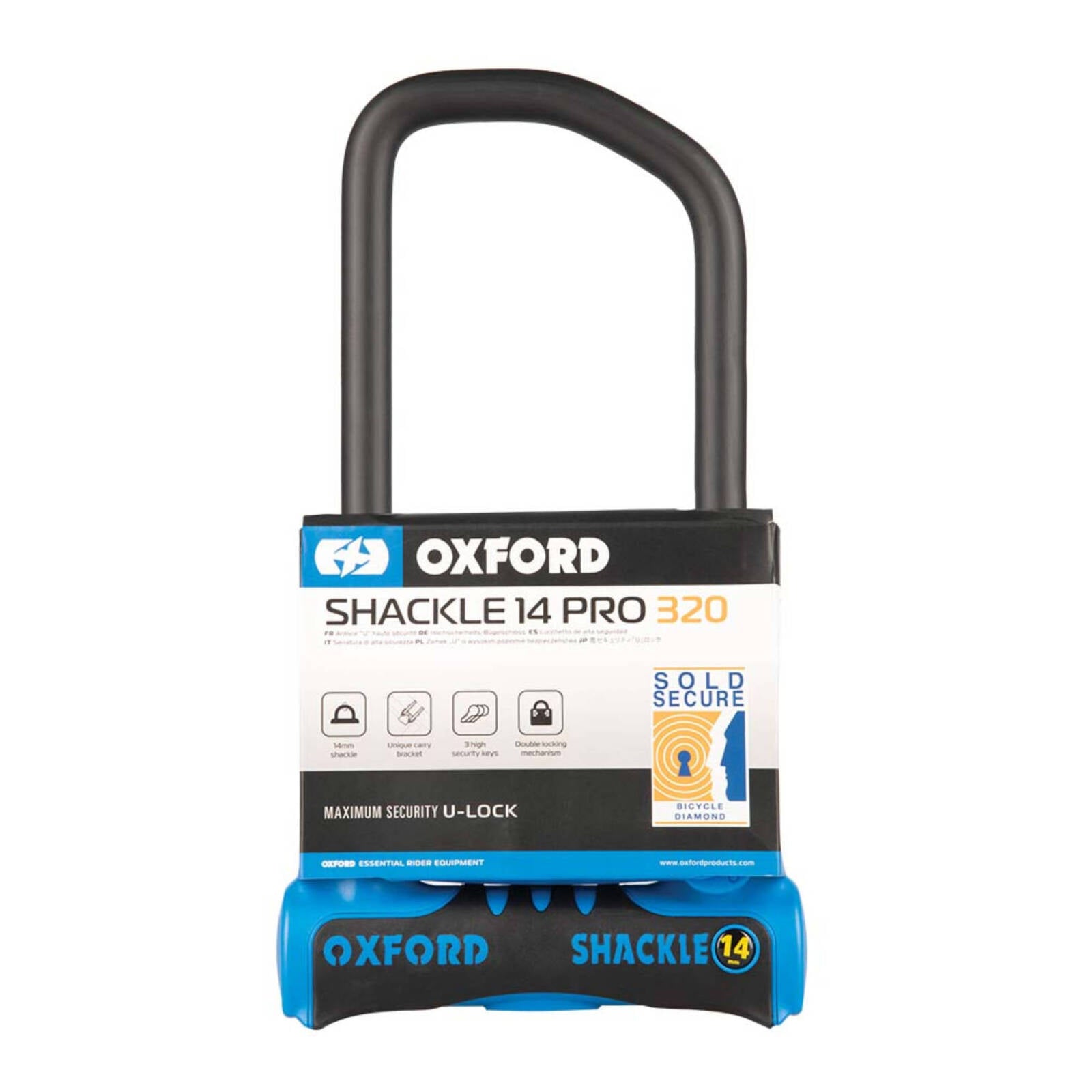 Oxford Shackle14 Pro U-lock 320mm X 177mm