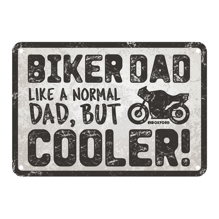 Oxford Garage Metal Sign: Biker Dad, Like a Normal Dad, But Cooler