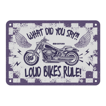 Oxford Garage Metal Sign: What Did You Say